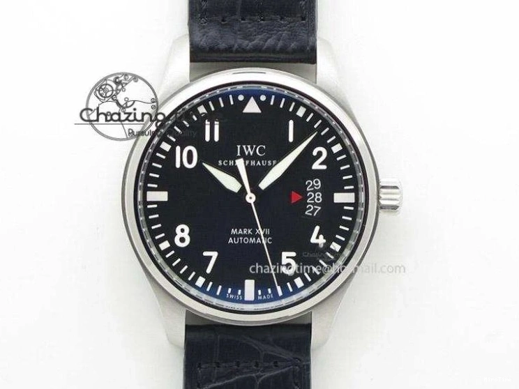 MIROTIME 0413 HighQuality Mark XVIII IW327010 SS M+F 1:1 Best Edition Brown Dial on Brown Leather Strap A 7049